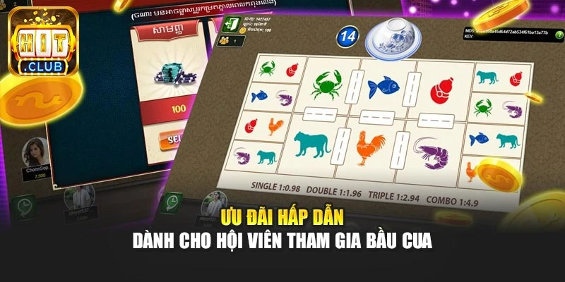 Ưu đãi hấp dẫn dành cho hội viên tham gia bầu cua